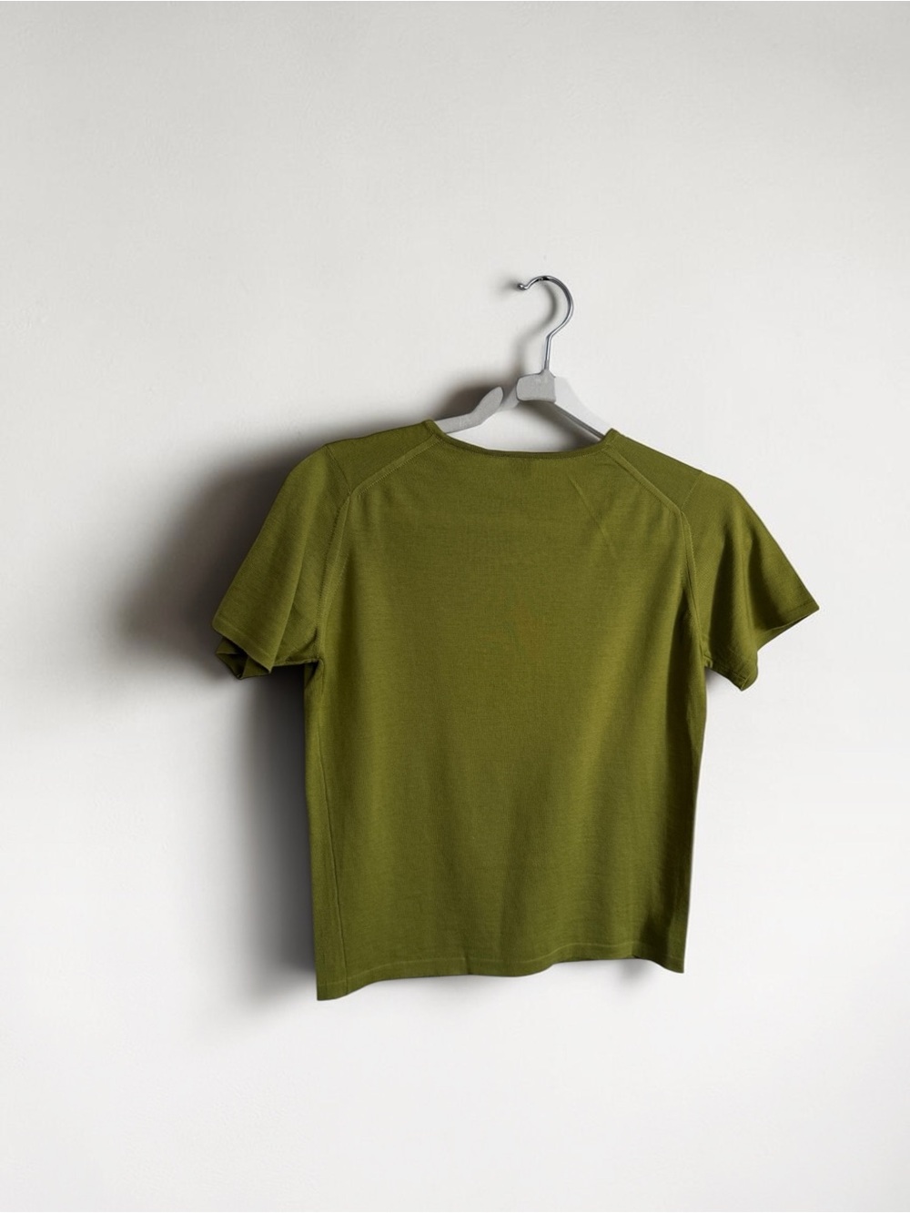 Vintage TSE olive green 100% Superfine Wool made in Itali - Picture 2 of 11